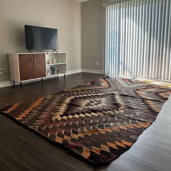 Multicolor Kilim Turkish Wool Area Rug 10 x 6 - Picture 2 of 13